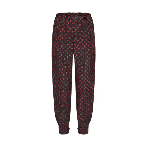 Red Monogram Jogging Pants In Technical Cotton