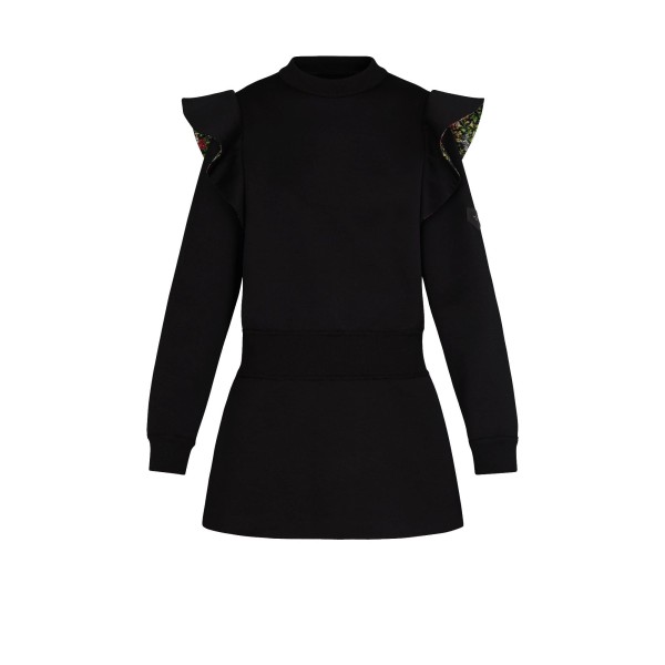 Ruffled Sweatshirt Dress