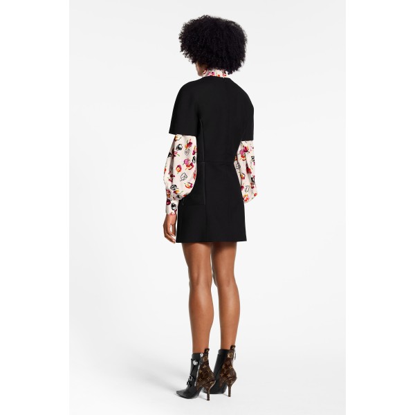 Short Sleeved Dress With Leather Waistband