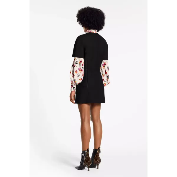 Short Sleeved Dress With Leather Waistband