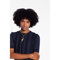 Short Sleeved Pullover With Frills