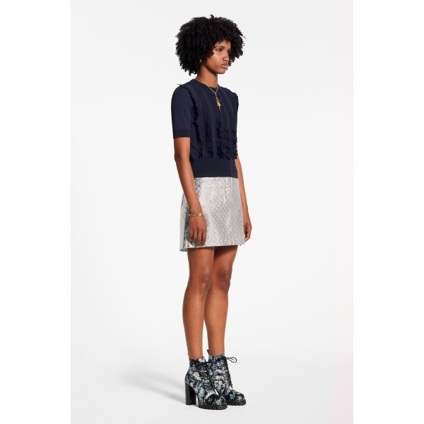 Short Sleeved Pullover With Frills
