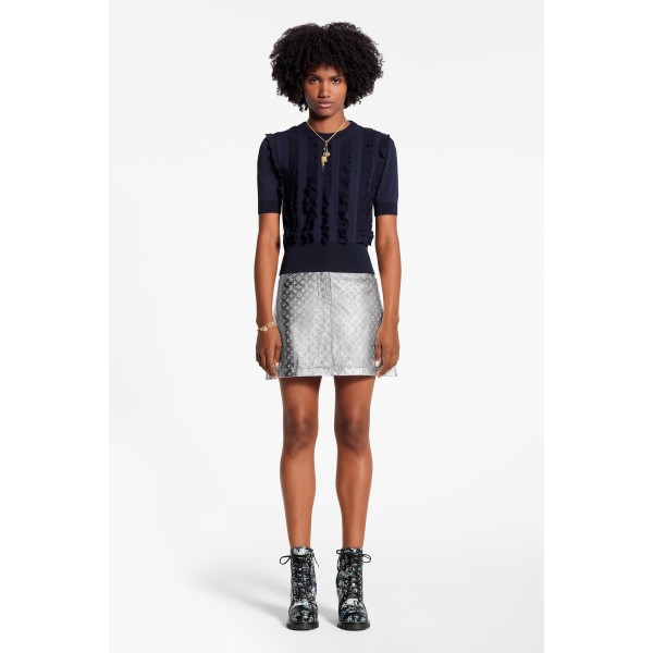 Short Sleeved Pullover With Frills