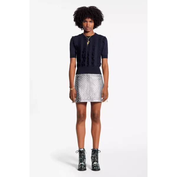 Short Sleeved Pullover With Frills