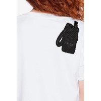 Short Sleeved T-Shirt With Embroidered Patches