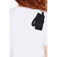 Short Sleeved T-Shirt With Embroidered Patches