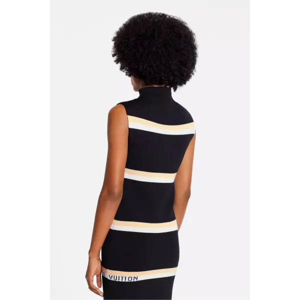 Sleeveless Monogram Stripe Jacquard Tube Dress