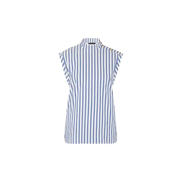 Sleeveless Top With Button Detail