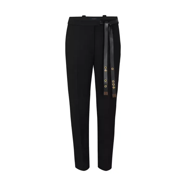 Slim Pants With Eyelet Belt