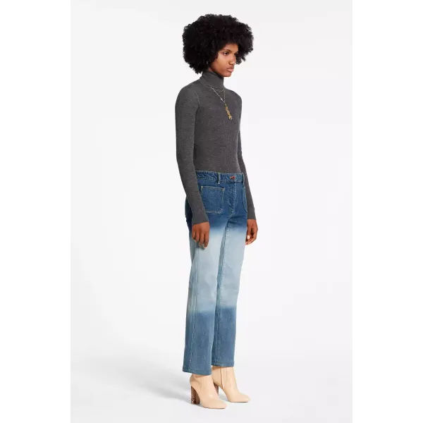 Straight Cut Denim Pants