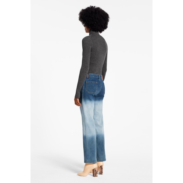 Straight Cut Denim Pants