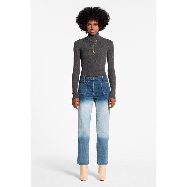 Straight Cut Denim Pants