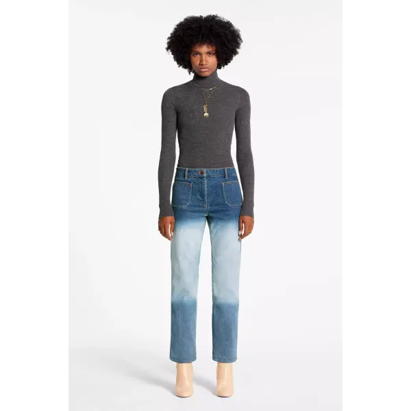 Straight Cut Denim Pants