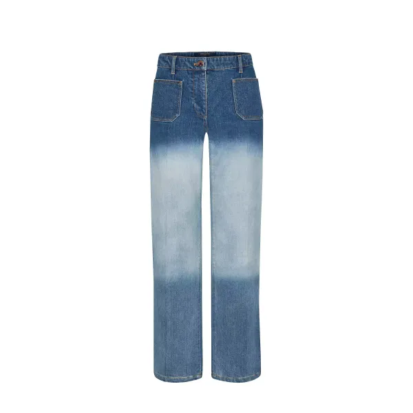 Straight Cut Denim Pants