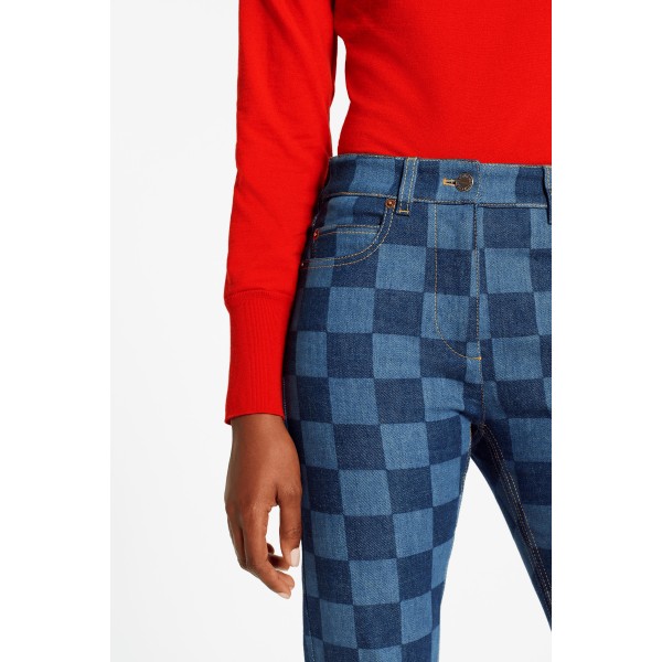 Straight Cut Denim Pants