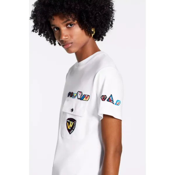 T-Shirt With Pocket And LV Small Patches