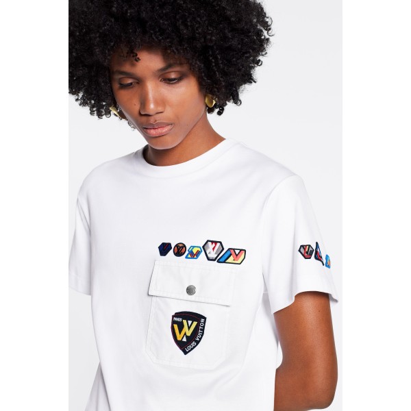 T-Shirt With Pocket And LV Small Patches