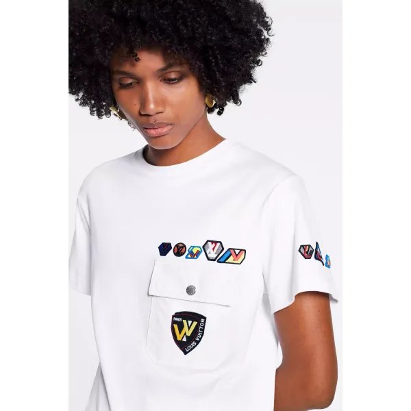 T-Shirt With Pocket And LV Small Patches