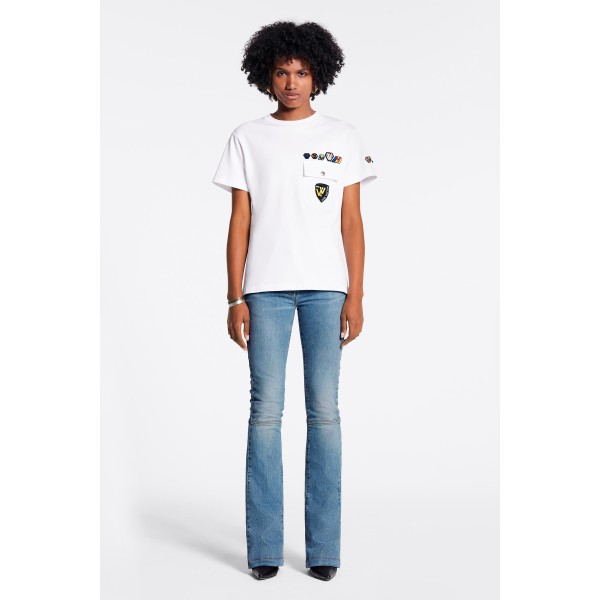 T-Shirt With Pocket And LV Small Patches