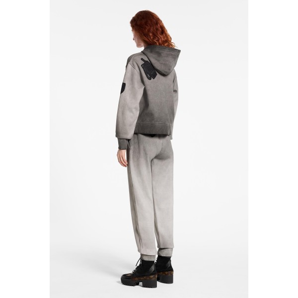 Travel Kit Overdyed Hoodie With LV Patches