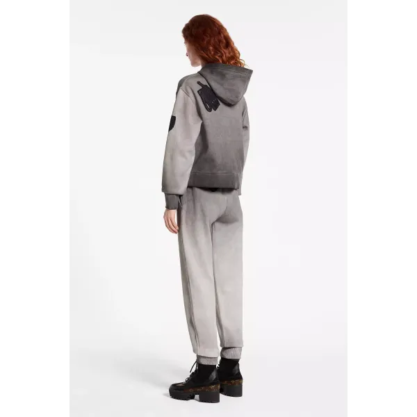 Travel Kit Overdyed Hoodie With LV Patches