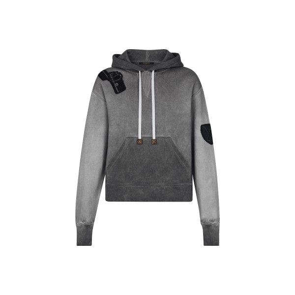 Travel Kit Overdyed Hoodie With LV Patches