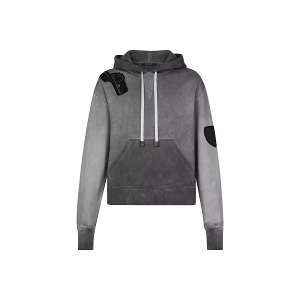 Travel Kit Overdyed Hoodie With LV Patches