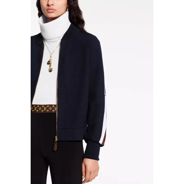 TRAVEL KIT ZIP-UP SWEATER WITH LV STRIPE