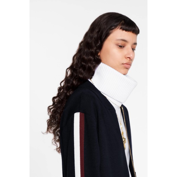 TRAVEL KIT ZIP-UP SWEATER WITH LV STRIPE