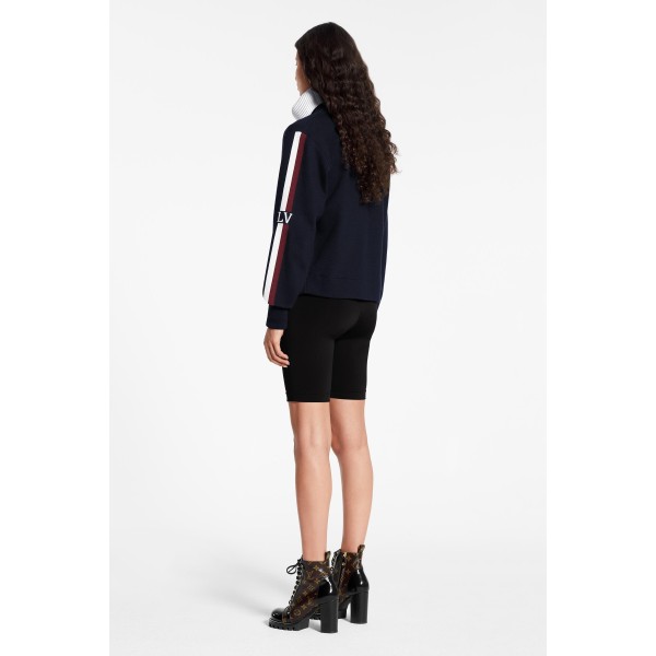 TRAVEL KIT ZIP-UP SWEATER WITH LV STRIPE
