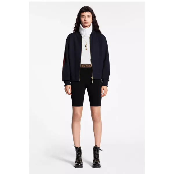 TRAVEL KIT ZIP-UP SWEATER WITH LV STRIPE