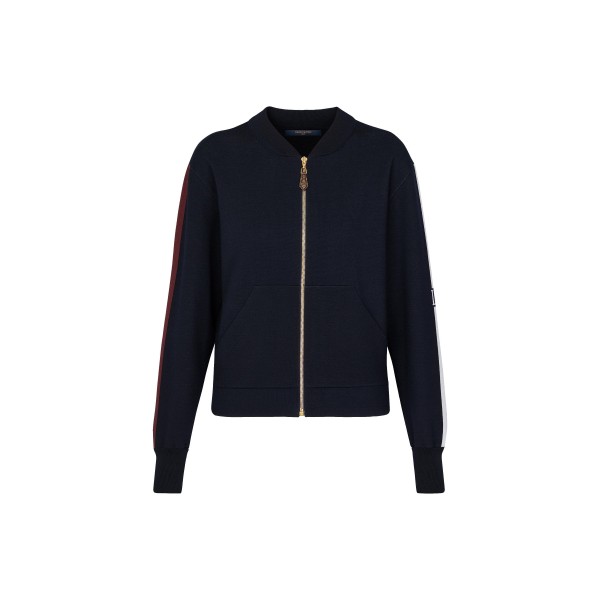 TRAVEL KIT ZIP-UP SWEATER WITH LV STRIPE