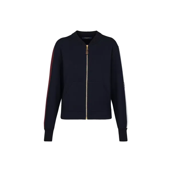 TRAVEL KIT ZIP-UP SWEATER WITH LV STRIPE