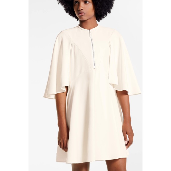 Zip-Up Dress With Wide Sleeves