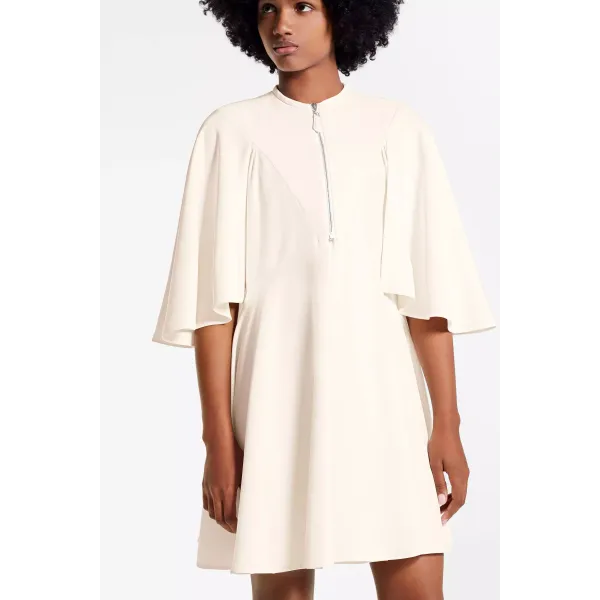 Zip-Up Dress With Wide Sleeves