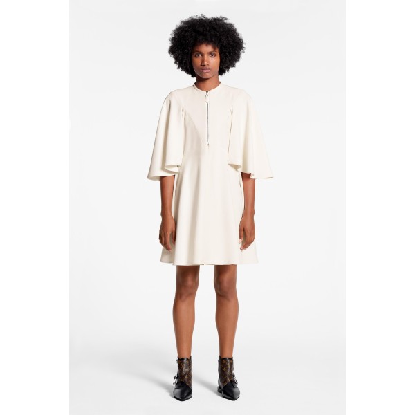 Zip-Up Dress With Wide Sleeves
